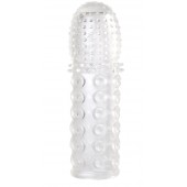 Прозрачная закрытая гелевая насадка - 13,5 см. - Toyfa Basic - в Ростове-на-Дону купить с доставкой