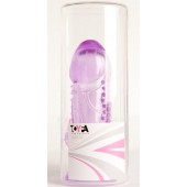 Фиолетовая гелевая насадка с шипами - 13 см. - Toyfa Basic - в Ростове-на-Дону купить с доставкой