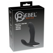 Черный вибромассажер простаты с функцией римминга Plug with Perineum Stimulator - 16,6 см. - Orion - в Ростове-на-Дону купить с доставкой