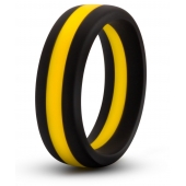 Черно-желтое силиконовое эрекционное кольцо Silicone Go Pro Cock Ring - Blush Novelties - в Ростове-на-Дону купить с доставкой