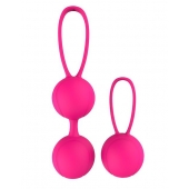 Набор розовых вагинальных шариков PLEASURE BALLS   EGGS DUO BALL SET - Dream Toys