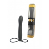 Черная насадка на пенис для двойной стимуляции Mojo BlackJack - 15 см. - Seven Creations - в Ростове-на-Дону купить с доставкой