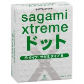 Презервативы Sagami Xtreme SUPER DOTS с точками - 3 шт. - Sagami - купить с доставкой в Ростове-на-Дону