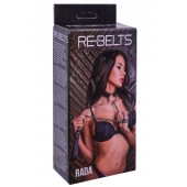 Черный поводок и чокер с кольцом Rada - Rebelts - купить с доставкой в Ростове-на-Дону