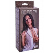 Коричневый поводок и чокер с кольцом Sofi - Rebelts - купить с доставкой в Ростове-на-Дону