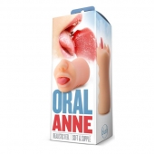 Телесный мастурбатор-ротик с язычком Oral Anne - Blush Novelties - в Ростове-на-Дону купить с доставкой