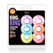 Набор из 6 эрекционных колец King of the Ring - Blush Novelties - в Ростове-на-Дону купить с доставкой