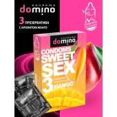 Презервативы для орального секса DOMINO Sweet Sex с ароматом манго - 3 шт. - Domino - купить с доставкой в Ростове-на-Дону