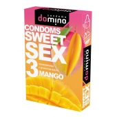 Презервативы для орального секса DOMINO Sweet Sex с ароматом манго - 3 шт. - Domino - купить с доставкой в Ростове-на-Дону