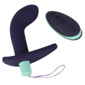 Темно-фиолетовый вибростимулятор простаты с пультом ДУ Remote Controlled Prostate Plug - Orion - в Ростове-на-Дону купить с доставкой