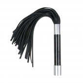 Черная плеть Easytoys Flogger With Metal Grip - 38 см. - Easy toys - купить с доставкой в Ростове-на-Дону