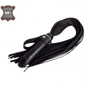 Черная плеть  Ковбой  с ручкой-фаллосом - 55 см. - Sitabella - купить с доставкой в Ростове-на-Дону