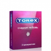 Презервативы Torex  Сладкая любовь  с ароматом клубники - 3 шт. - Torex - купить с доставкой в Ростове-на-Дону