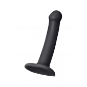 Черный фаллос на присоске Silicone Bendable Dildo S - 17 см. - Strap-on-me - купить с доставкой в Ростове-на-Дону