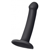 Черный фаллос на присоске Silicone Bendable Dildo S - 17 см. - Strap-on-me - купить с доставкой в Ростове-на-Дону