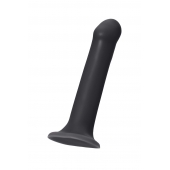 Черный фаллос на присоске Silicone Bendable Dildo L - 19 см. - Strap-on-me - купить с доставкой в Ростове-на-Дону