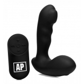 Черный стимулятор простаты Alpha-Pro 7X P-Milker Silicone Prostate Stimulator with Milking Bead - XR Brands - в Ростове-на-Дону купить с доставкой