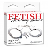 Металлические наручники Beginner s Metal Cuffs - Pipedream - купить с доставкой в Ростове-на-Дону