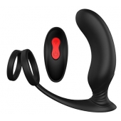 Черный массажер простаты REMOTE P-PLEASER - Dream Toys - в Ростове-на-Дону купить с доставкой