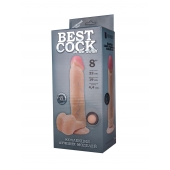 Телесный фаллоимитатор на присоске BEST COCK 8 - 22 см. - LOVETOY (А-Полимер)