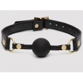 Черный кляп-шар Bound to You Faux Leather Ball Gag - Fifty Shades of Grey - купить с доставкой в Ростове-на-Дону