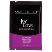 Лубрикант на водной основе для использования с игрушками WICKED Toy Love - 3 мл. - Wicked - купить с доставкой в Ростове-на-Дону