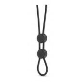 Черное двойное эрекционное лассо Silicone Double Loop Cock Ring - Blush Novelties - в Ростове-на-Дону купить с доставкой