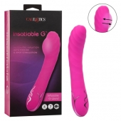 Розовый вибромассажер Insatiable G Inflatable G-Wand с функцией расширения - 21,5 см. - California Exotic Novelties