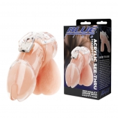 Прозрачная клетка целомудрия Acrylic See-thru Chastity Cage - BlueLine - купить с доставкой в Ростове-на-Дону