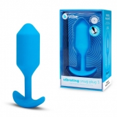 Голубая вибропробка для ношения B-vibe Snug Plug 3 - 12,4 см. - b-Vibe