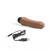 Кофейный вибратор-реалистик 6  Realistic Vibrator - 17 см. - PowerCocks