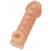 Телесная закрытая насадка с шишечками Cock Sleeve Size S - 13,8 см. - KOKOS - в Ростове-на-Дону купить с доставкой