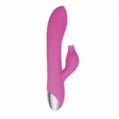 Розовый вибратор-кролик Eve s Clit Tickling Rabbit - 20,4 см. - Adam & Eve