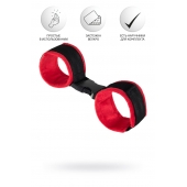 Красно-черные велюровые оковы Anonymo - ToyFa - купить с доставкой в Ростове-на-Дону