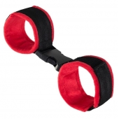 Красно-черные велюровые оковы Anonymo - ToyFa - купить с доставкой в Ростове-на-Дону