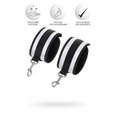 Серебристо-черные наручники Anonymo - ToyFa - купить с доставкой в Ростове-на-Дону