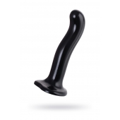 Черный стимулятор для пар P G-Spot Dildo Size M - 18 см. - Strap-on-me - в Ростове-на-Дону купить с доставкой