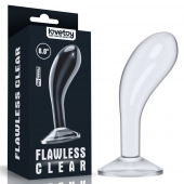 Прозрачный стимулятор простаты Flawless Clear Prostate Plug - 15 см. - Lovetoy - в Ростове-на-Дону купить с доставкой