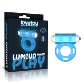 Голубое, светящееся в темноте эрекционное виброкольцо Lumino Play Vibrating Penis Ring - Lovetoy - в Ростове-на-Дону купить с доставкой