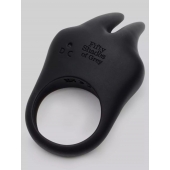 Черное эрекционное виброкольцо Sensation Rechargeable Vibrating Rabbit Love Ring - Fifty Shades of Grey - в Ростове-на-Дону купить с доставкой