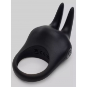 Черное эрекционное виброкольцо Sensation Rechargeable Vibrating Rabbit Love Ring - Fifty Shades of Grey - в Ростове-на-Дону купить с доставкой