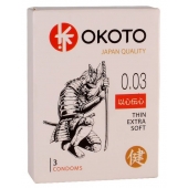 Тонкие презервативы OKOTO Thin Extra Soft - 3 шт. - Sitabella - купить с доставкой в Ростове-на-Дону