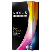 Цветные ароматизированные презервативы VITALIS PREMIUM color   flavor - 12 шт. - Vitalis - купить с доставкой в Ростове-на-Дону