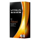 Ребристые презервативы VITALIS PREMIUM ribbed - 12 шт. - Vitalis - купить с доставкой в Ростове-на-Дону