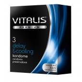 Презервативы VITALIS PREMIUM delay   cooling с охлаждающим эффектом - 3 шт. - Vitalis - купить с доставкой в Ростове-на-Дону