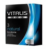 Классические презервативы VITALIS PREMIUM natural - 3 шт. - Vitalis - купить с доставкой в Ростове-на-Дону