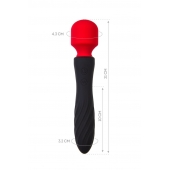 Черно-красный двусторонний вибромассажер Black Red - 21 см. - ToyFa купить в Ростове-на-Дону с доставкой в Orgasmix.ru Черно-красный двусторонний вибромассажер Black Red - 21 см. - ToyFa
