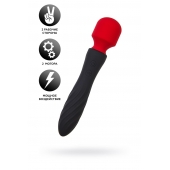 Черно-красный двусторонний вибромассажер Black Red - 21 см. - ToyFa купить в Ростове-на-Дону с доставкой в Orgasmix.ru Черно-красный двусторонний вибромассажер Black Red - 21 см. - ToyFa