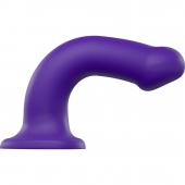 Фиолетовый фаллоимитатор-насадка Strap-On-Me Dildo Dual Density size L - 19 см. - Strap-on-me - купить с доставкой в Ростове-на-Дону