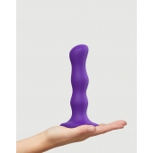 Фиолетовая насадка Strap-On-Me Dildo Geisha Balls size M - Strap-on-me - купить с доставкой в Ростове-на-Дону